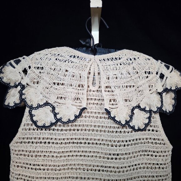 Zara Limited Edition Peter Pan Collar Crochet Top 2022 size M - Picture 7 of 10